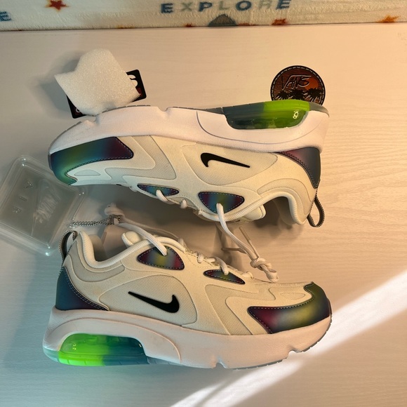 NIKE AIR MAX 200 20 GS SUMMIT WHITE - Picture 8 of 11